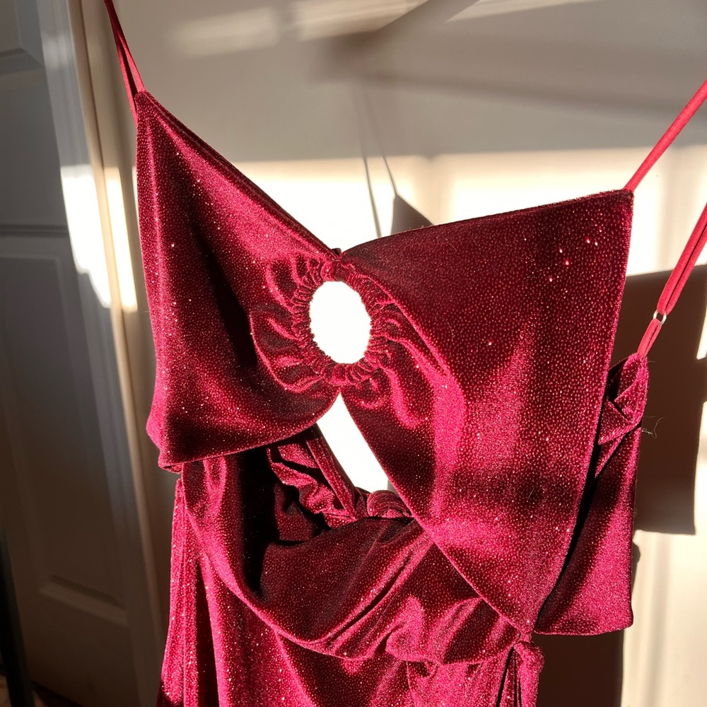 Lucy in the Sky Burgundy Glitter Dress